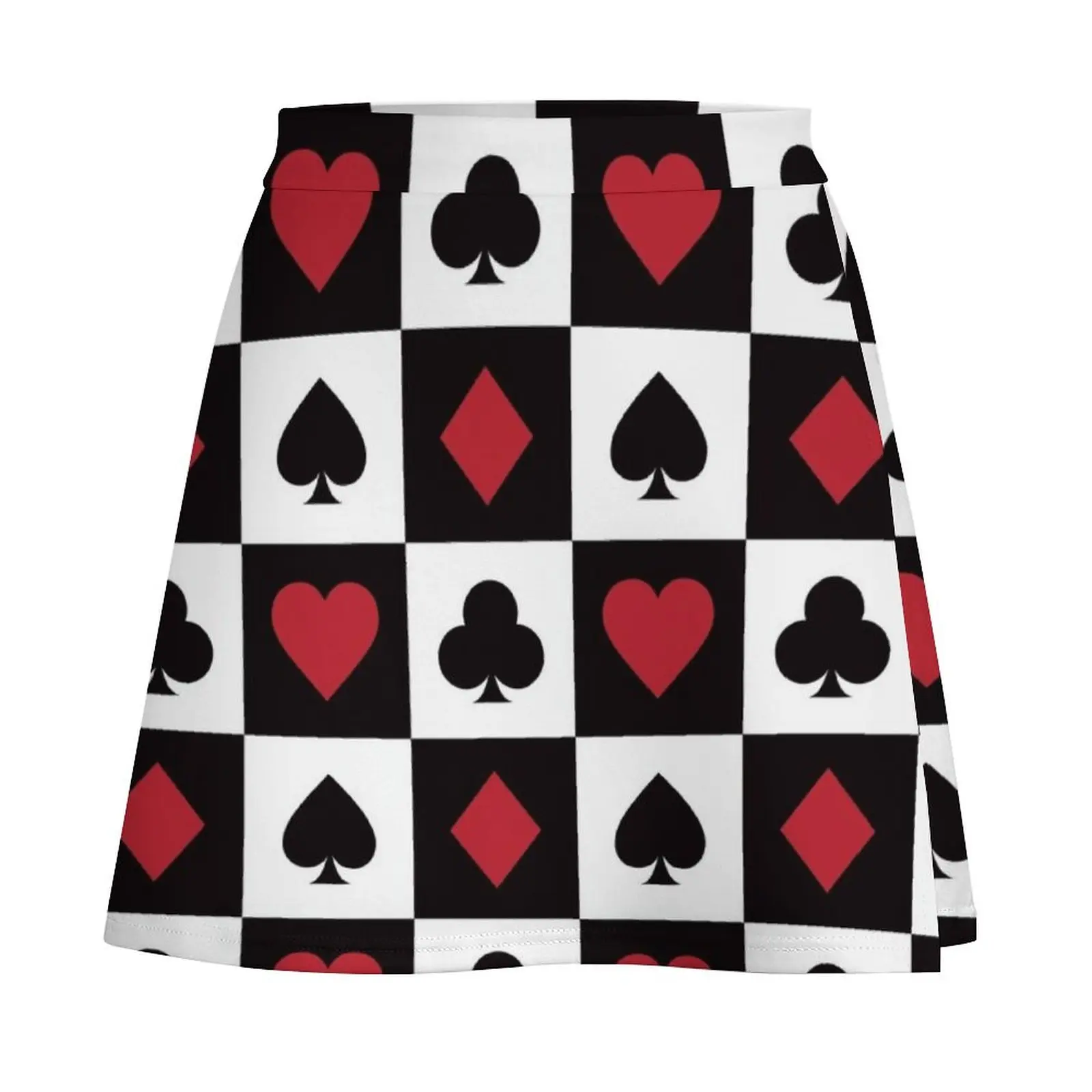 Card Pattern - Red Queen Mini Skirt shorts korean ladies summer luxury designer clothing women korean style clothes Mini Skirt