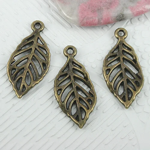 

20pcs 29*13mm Antiqued Bronze Color Hollow Leaf Design Charms EF0814 Charms for Jewelry Making