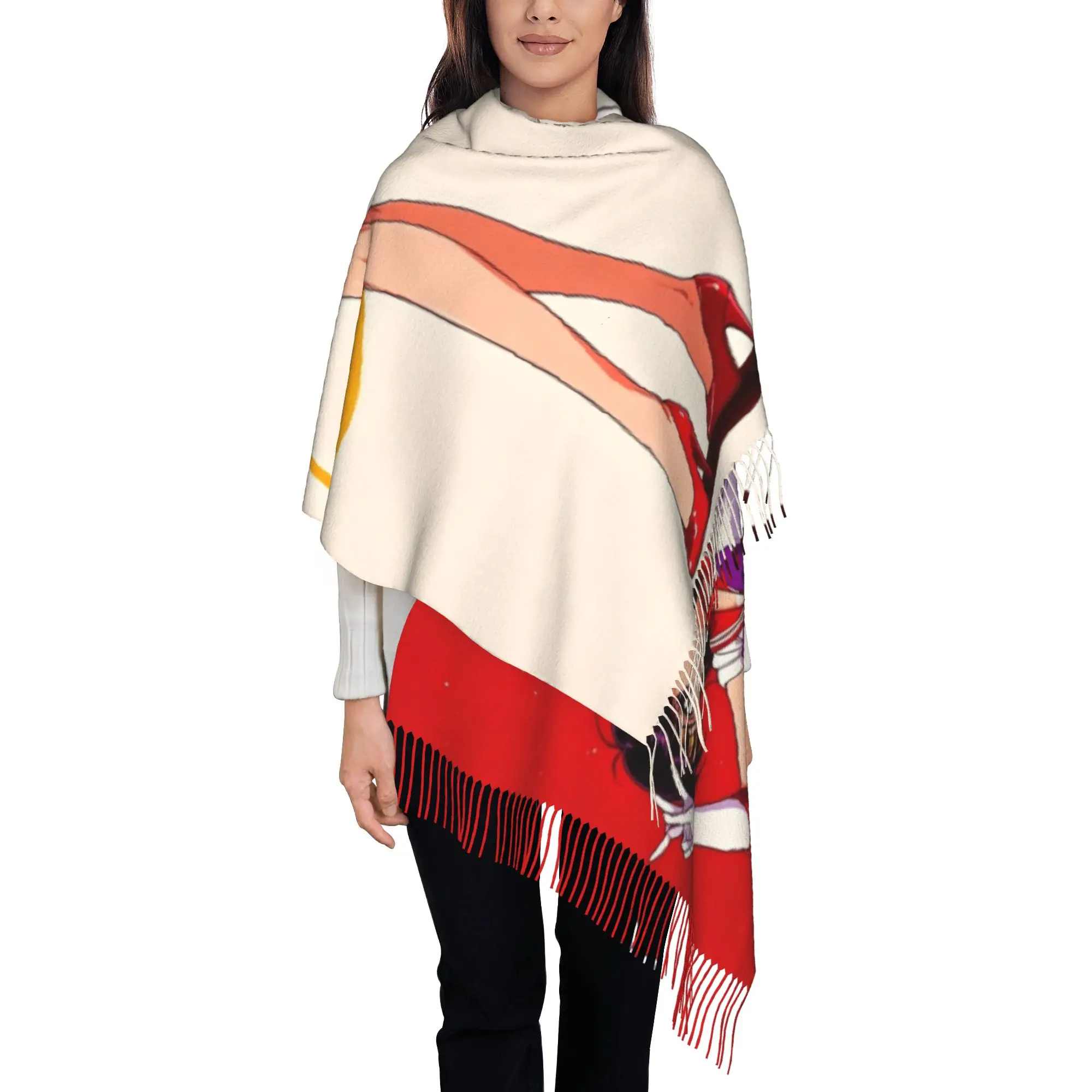 Sailor MarsTassel Scarf S-Sailor Moon Fall Long With Tassel Birthday Neck Shawl