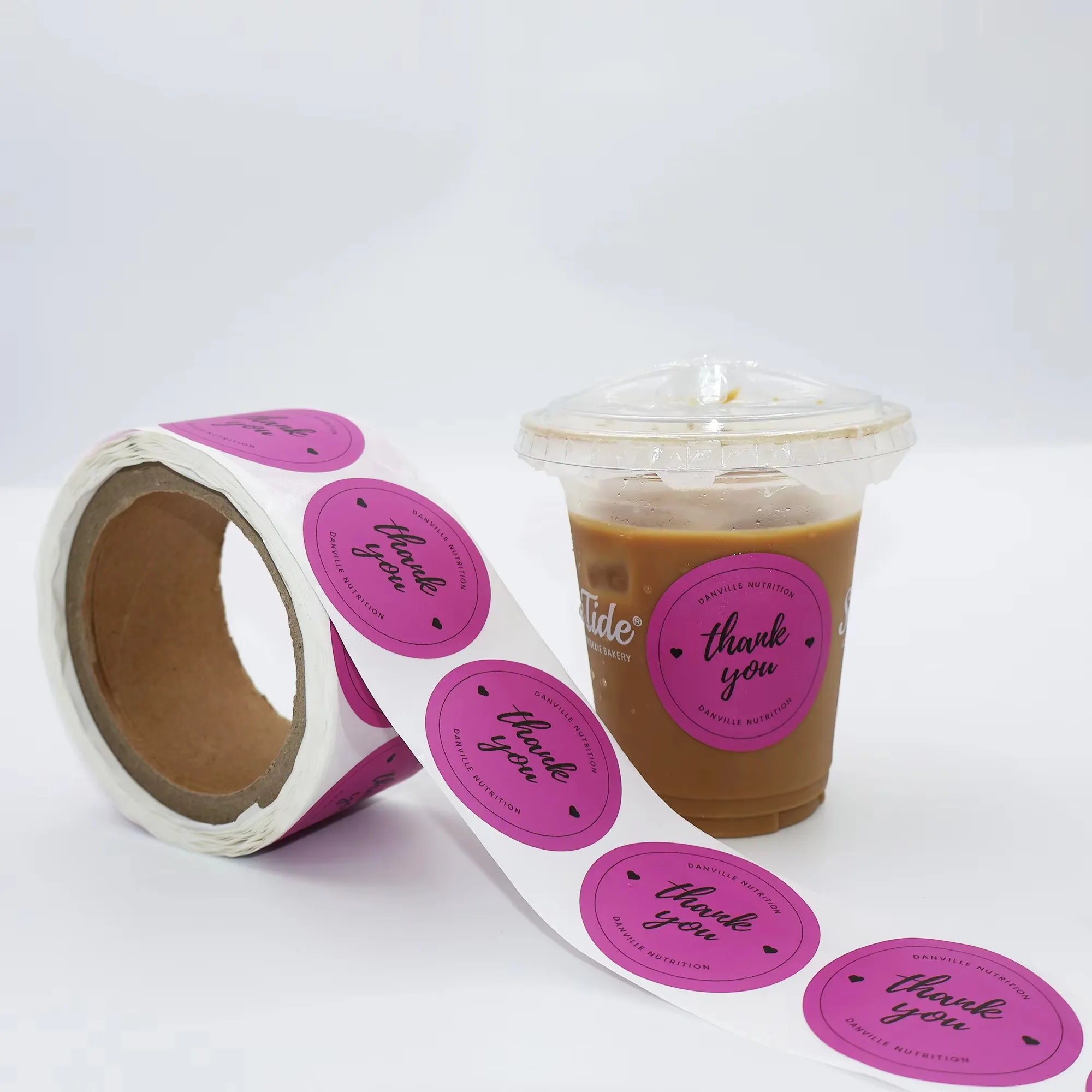 ملصقات طعام مستديرة مخصصة | لفة ختم صندوق شعار المطبخ #3