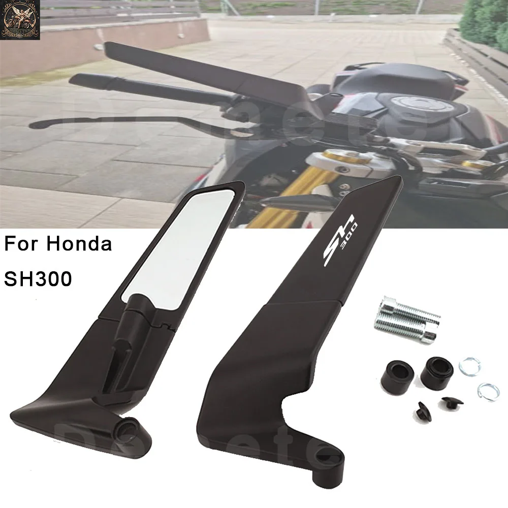 For Honda SH300 SH 300 SH300I SH 300I I Motorcycle Accessories Wind Wing Adjustable Rotating Rearview Mirror M8 M10 Mirror Hole