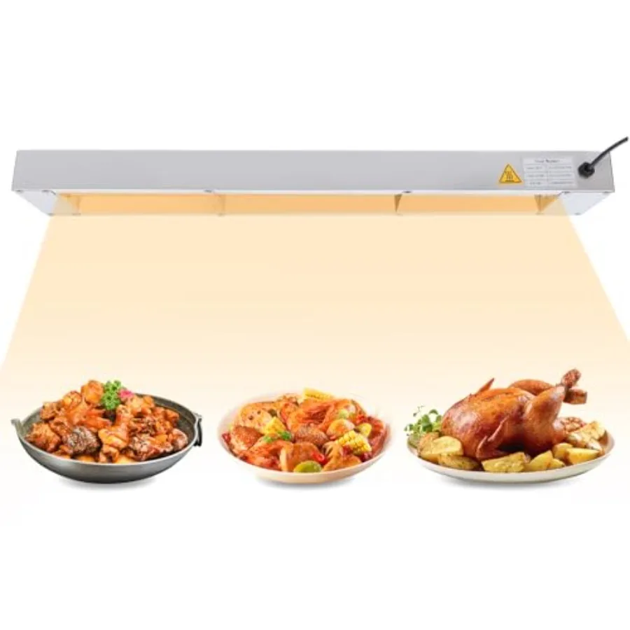 

Restaurant buffet and home kitchen food warmer: stainless steel infrared strip heater, 36 inch, black, 600W with adjustable tem
