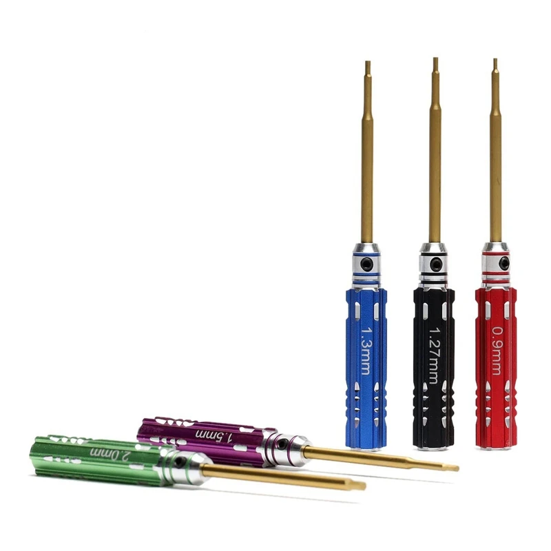 Mini 0.9mm 1.27mm 1.3mm 1.5mm 2.0mm Hex Screw Driver Set HSS Hexagon Screwdriver Used for RC Crawler Durable