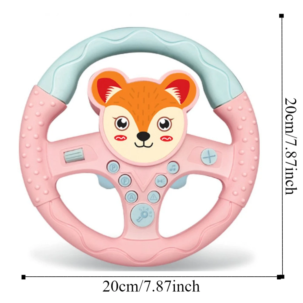 360 °   Volante copilota del fumetto di rotazione Simulazione multifunzionale del volante di simulazione Montessori Simulazione dei giocattoli