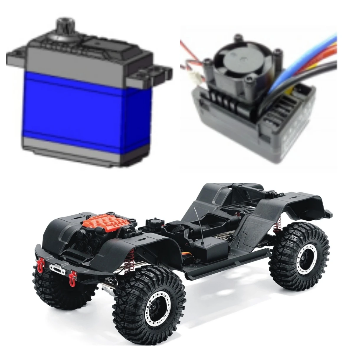 

Оригинальные аксессуары RGT R86900 ESC-80A (1080) R86899 Сервопривод рулевого управления 30 кг для EX86150 1/10 Гусеничная модель автомобиля-Pathfinder