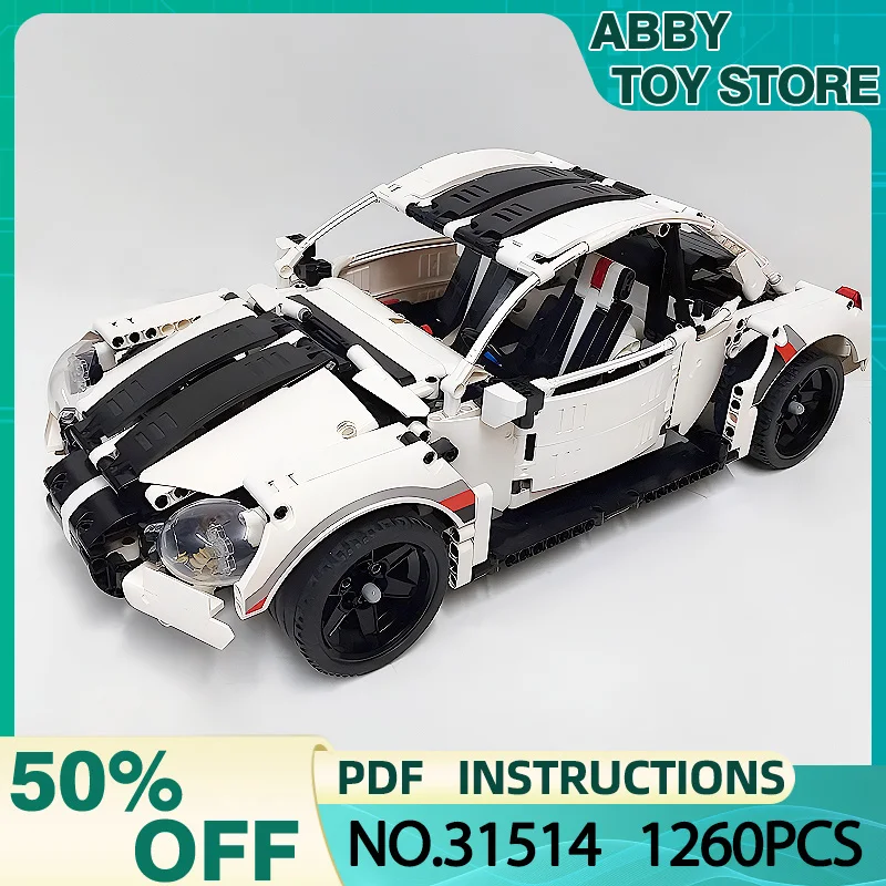 MOC-31514 Technical Super Speed Car Model 1260pcs Building Blocks Brick Educational Puzzle Children Toys Christmas Birthday Gift