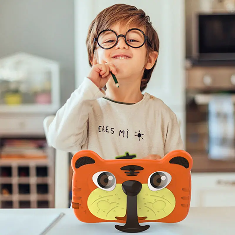 7 inch tiger game tablet for kids for sale low price oem android 8 Children Tablets With Tablet Case