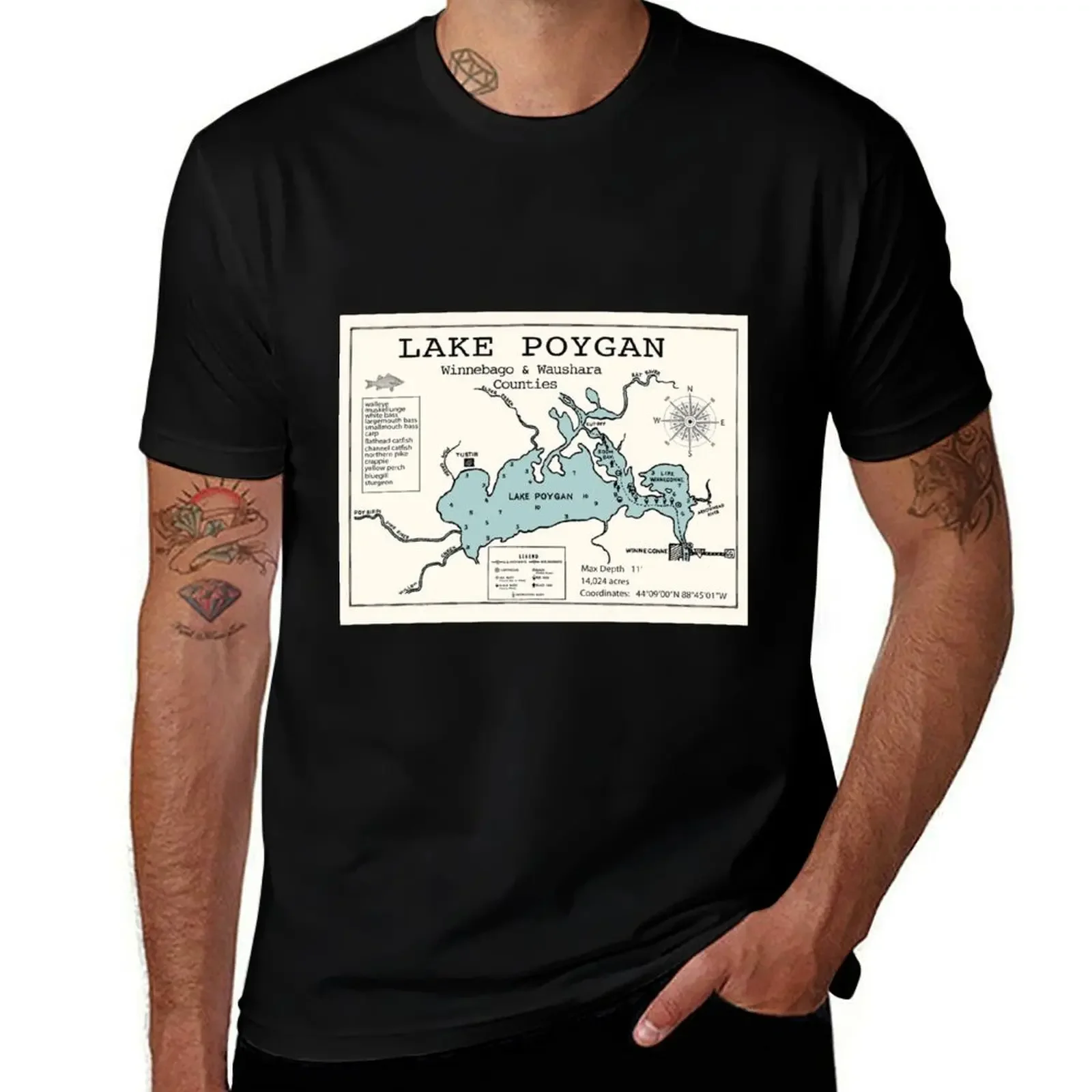 Poygan Lake WI Waushara and Winnebago Counties T-Shirt anime shirt new edition t shirt for men