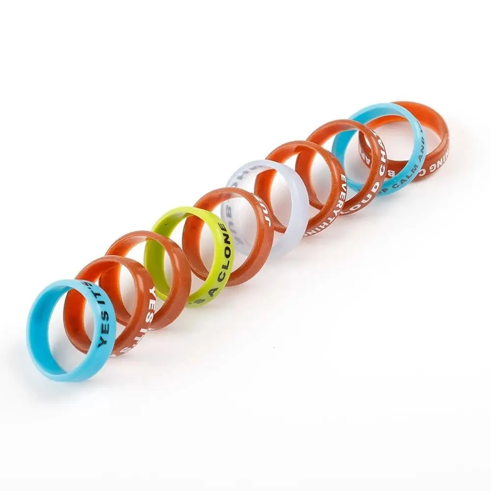 10pcs Sweatband Fishing Rod Handle Protective Case Silicone Anti-skid Fishing Rods Grip Elastic Ring Covers