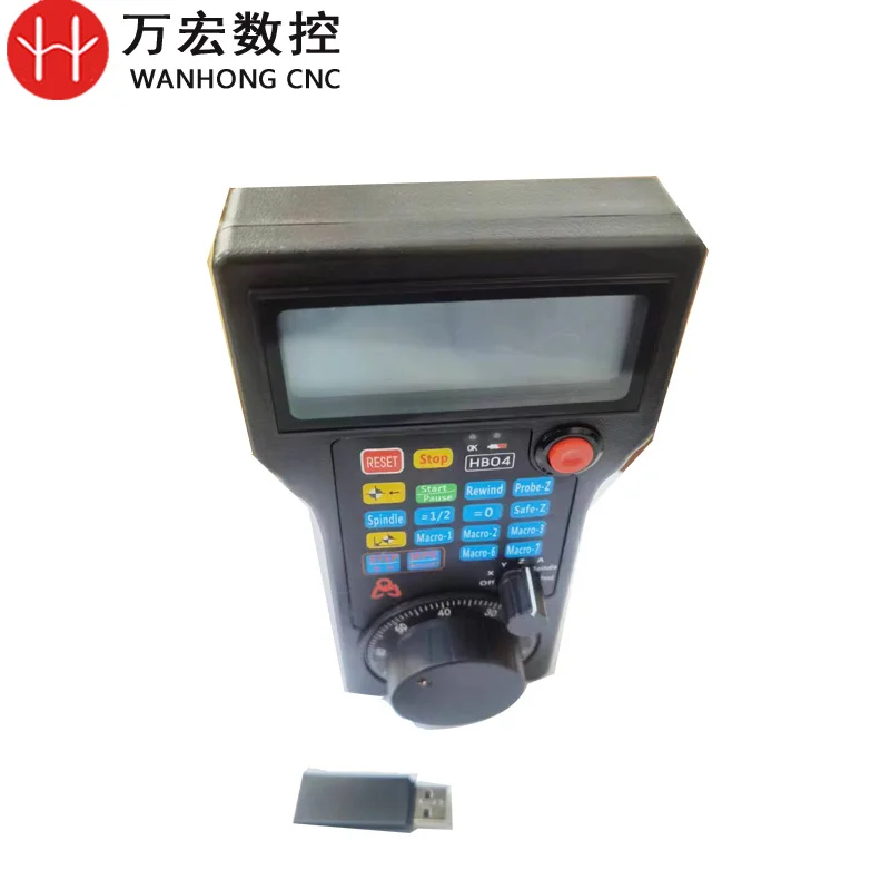 Беспроводной маховик с ЧПУ Mach3 HB04 Подвесной MPG 4-осевой пульт дистанционного управления для фрезерного станка с ЧПУ