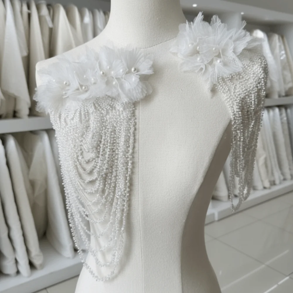 

Gorgeous Design Nail Bead Tassel Decoration Luxury Delicate Shoulder Tassel Fashion Shoulder Adornment Dress Matching