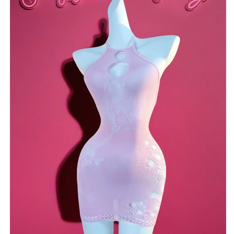 

1PC Sexy Women Fishnet Cover Up Without Bikini Hollow Out Bodycon Dress See Through Beachwear Summer Women's Swimwear DSH786