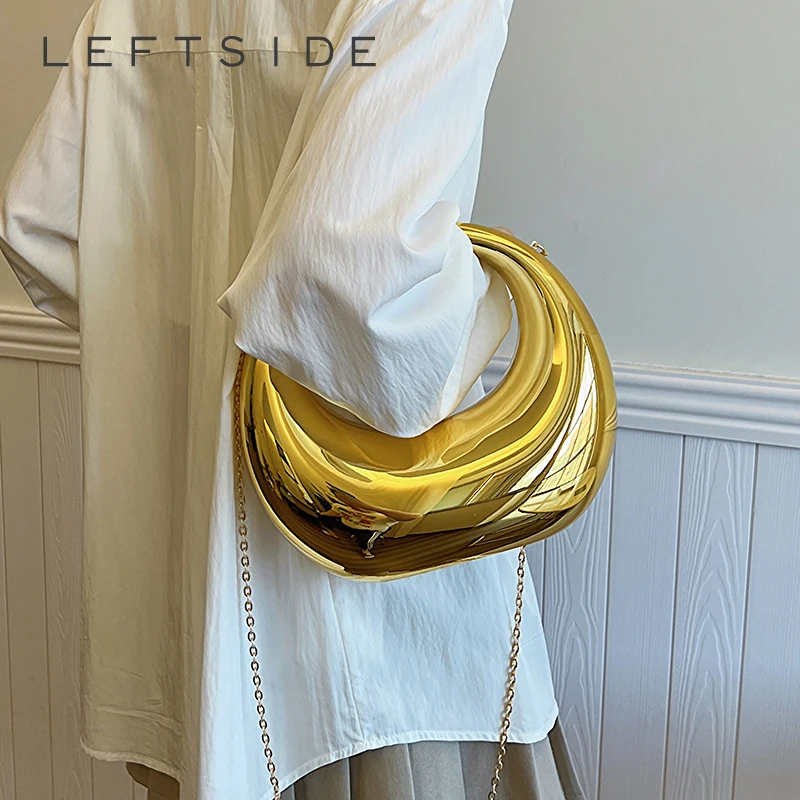 

Маленькие золотые вечерние сумочки и кошельки, сумка через плечо с цепочкой 2024, роскошная дизайнерская женская Серебристая сумка через плечо, сумка через плечо Y2K