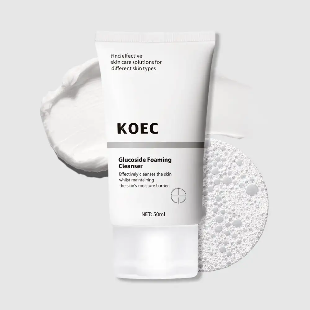 

50ml KOEC Glucoside Foaming Cleanser Effective Cleanse Low-Foaming Oily Skincare Remain Moisture Coco-Glucoside Decyl-Glucoside