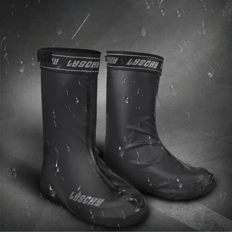 Waterproof Wear-resistant High-tube Motorcycle Rain Boot Reusable Motorcyclist Protective Gear Portable Folding Type Ultra-thin