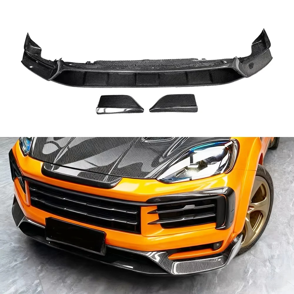 

High Quality Dry Carbon Fiber Front Lip Upgrade for Porsche Cayenne 9Y0 Front Bumper Lip