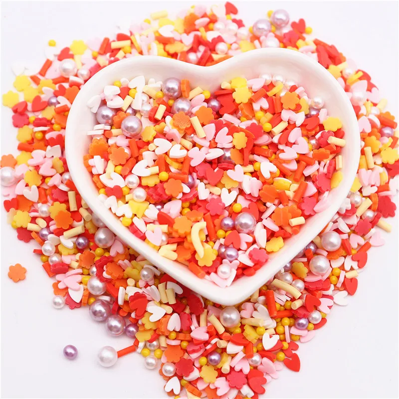 Polymer Hot Soft Clay Slices Sprinkles  Mixed Small Fresh Beaded Boxi Slime Accessories DIY Hairpin Crafts Making Decoration 10g