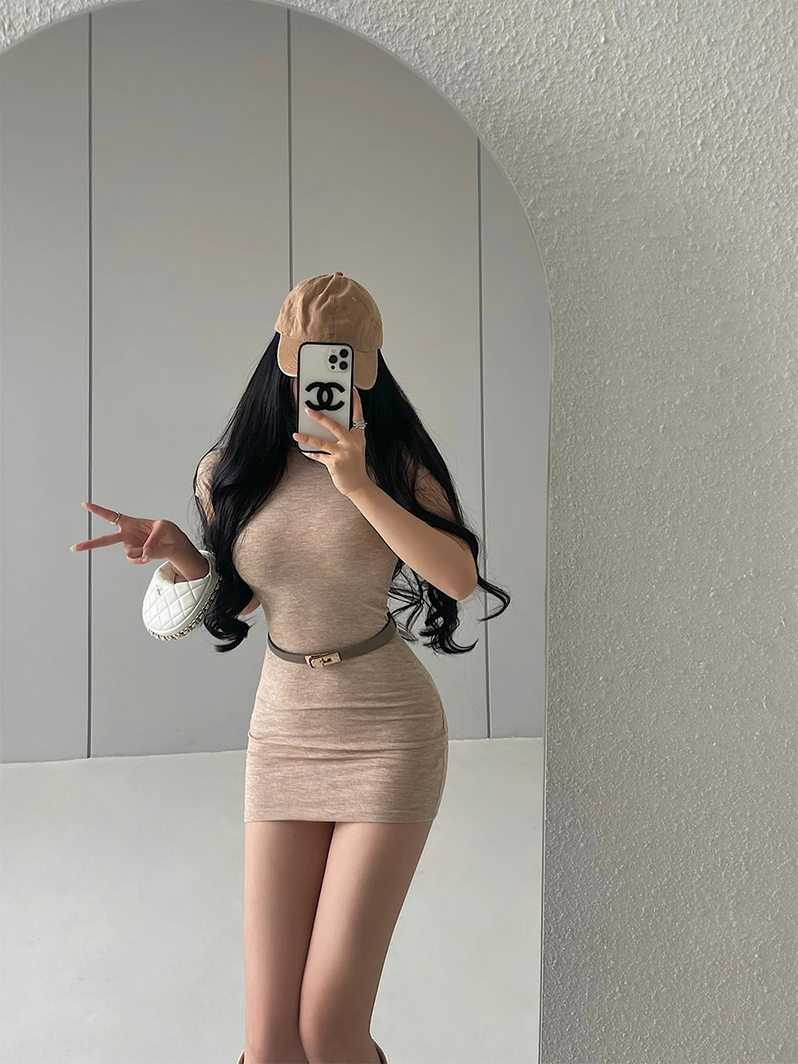 

Сексуальная облегающая облегающая юбка ort Sve Dr на день молодой девушки Pure Desire с высоким воротником и поясом, хлопковая летняя женская юбка Dr