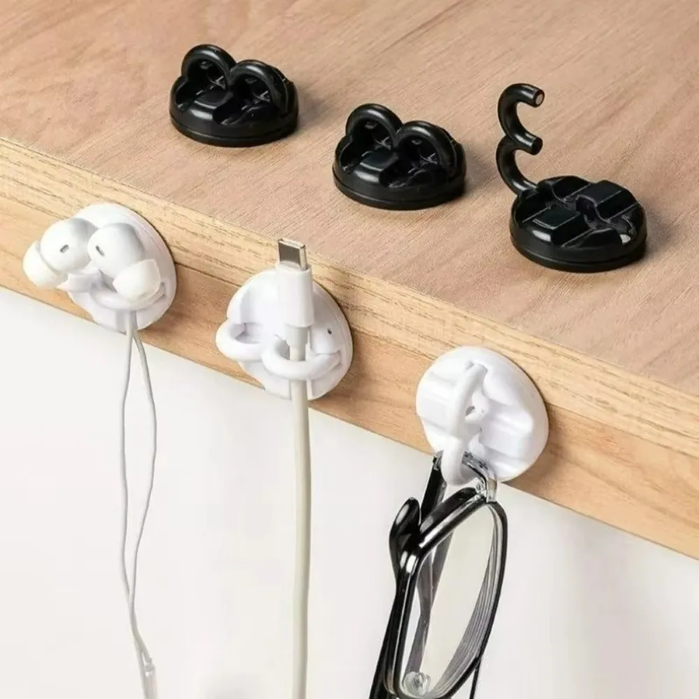 Multipurpose Magnetic Cable Organizer 360° Rotating Durable Cable Holder Self-Adhesive Cable Clips Home Bedroom Office