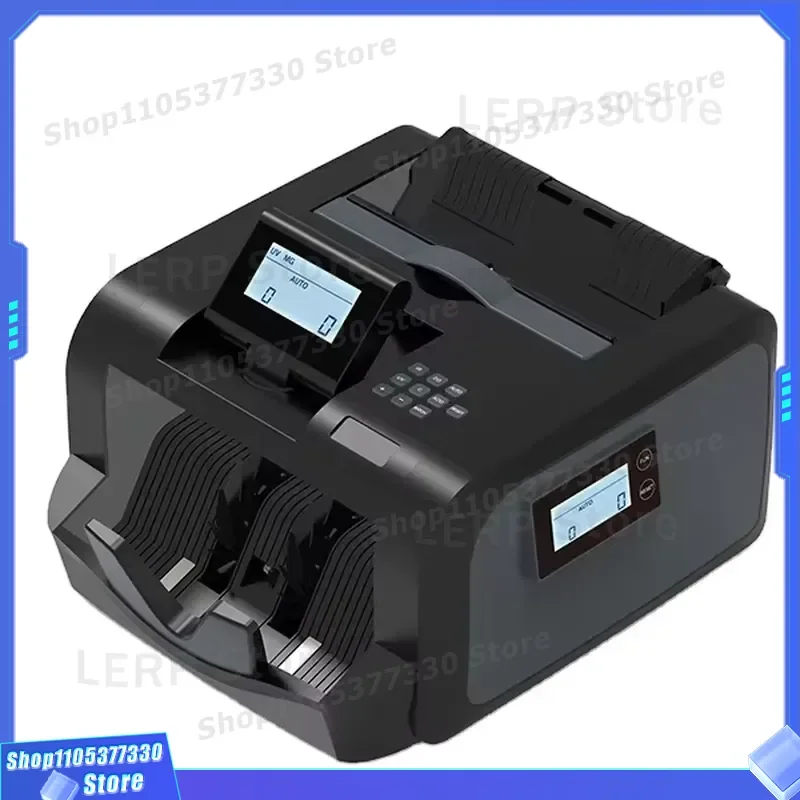 Dual LCD Banknote Counter Machine Cash Money Counting Device for USD EUR GBP Automatic Bill Detector with Fake Note Alarm