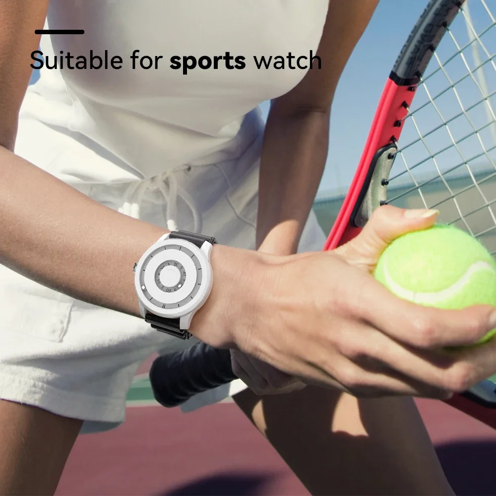 EUTOUR NEW MAGNETIC RUNNING BEAD WATCH - Waterproof Quartz Watch with Unique Hands-Free Design - Sporty Silicone Strap Watch