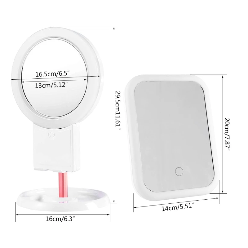 กระจกแต่งหน้า กระจกโต๊ะเครื่องแป้งพร้อมไฟ LED Lighted Mirror