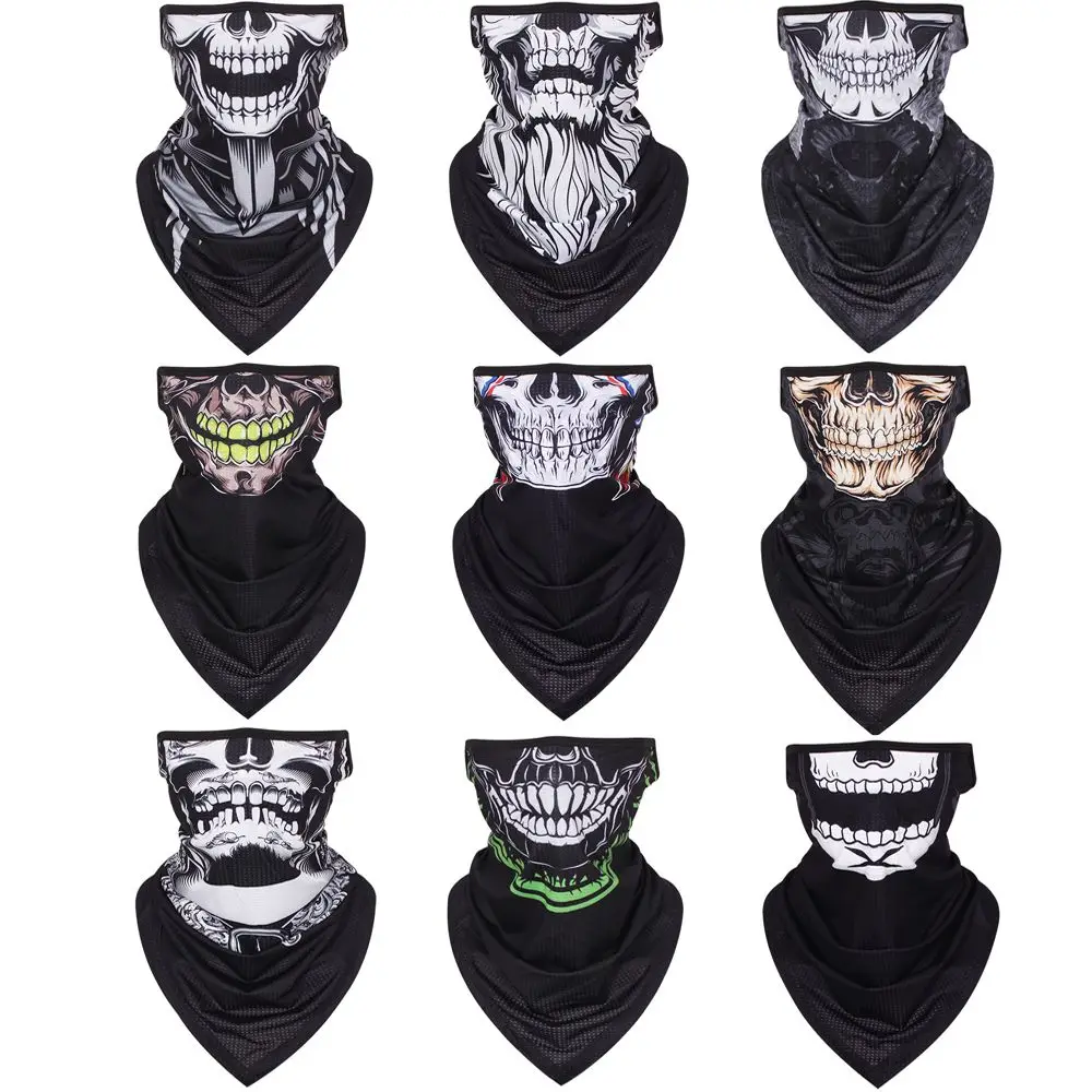 Camping Scarf High Quality Skull print Sports Face Cover Mesh Breathable Outdoor Hiking Mask Fishing Face Cover Neck Warmer