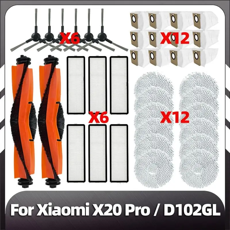 

【Big Deal】Compatible For Xiaomi X20 Pro Replacement Main Side Brush Made Of High Quality Materials