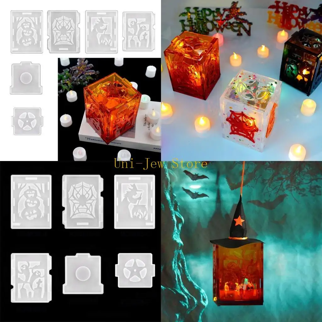 

40 ГБ Хэллоуин Фонарь Форма для эпоксидной смолы Подвесной светильник Световые украшения Силиконовая форма