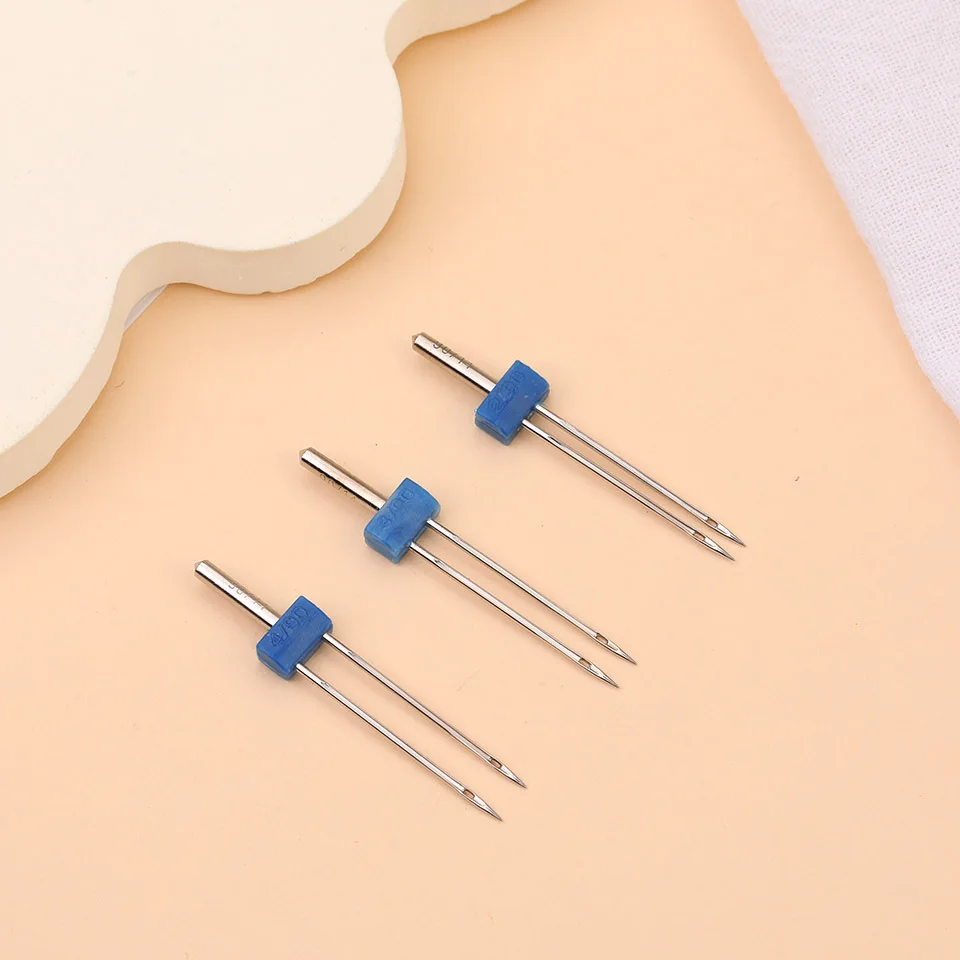 3 Size Twin Stretch Machine Needle with 9/7/6 Groove Pintuck Presser Foot for Sewing Machine Domestic Sewing Machine Accessories