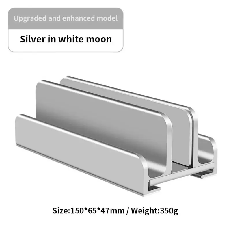 RYRA-Alumínio Vertical Laptop Stand Holder, Desktop ajustável, Notebook Dock, Economia de espaço, 3 em 1, Armazenamento, Suporte Macbook