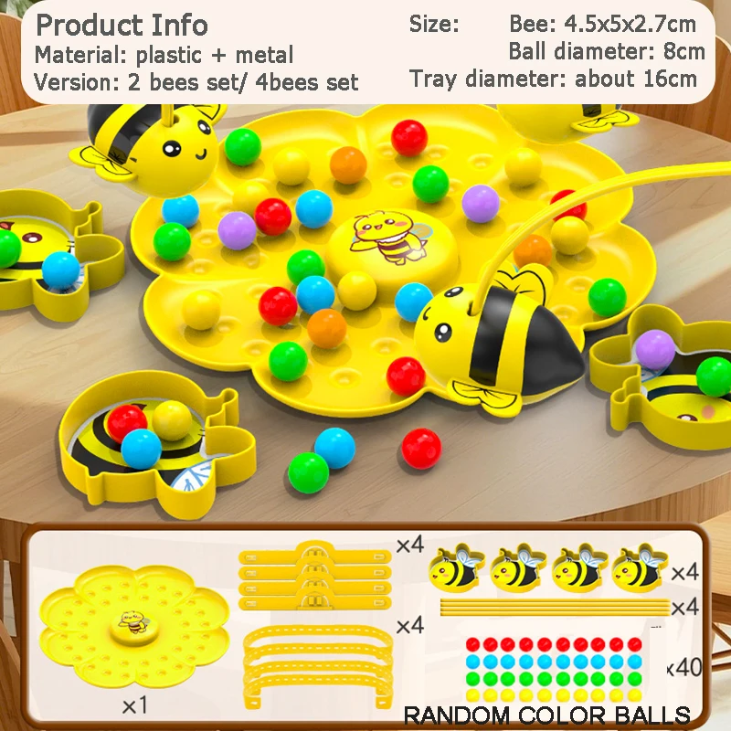 Juguete magnético Bumble Bee, juegos de mesa interactivos para niños y adultos, rompecabezas de clasificación Montessori, juego de mesa, juguetes de pesca