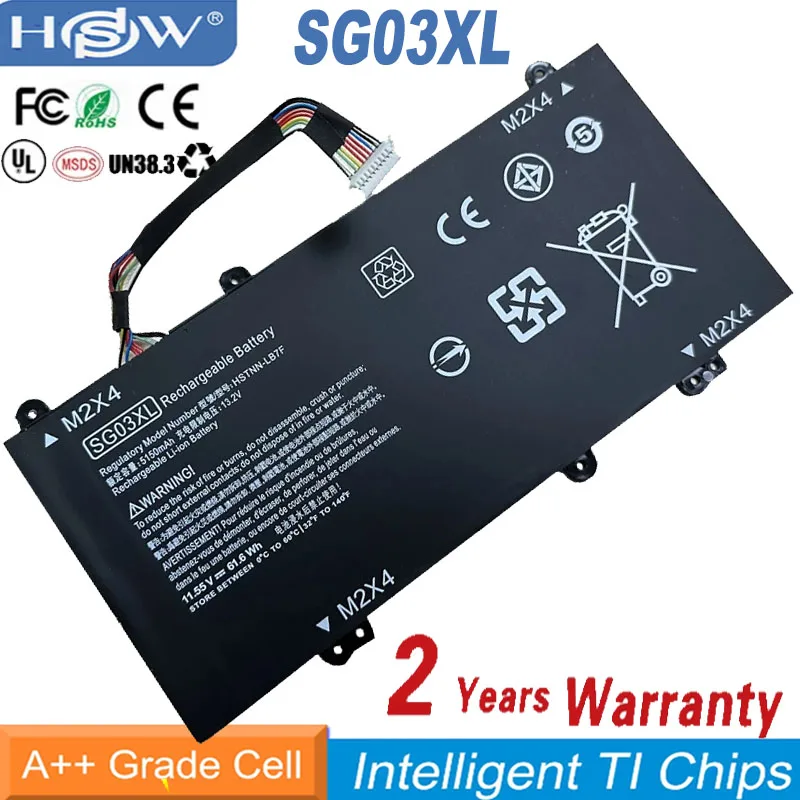 

SG03XL Battery for Hp Envy 17-U273CL 17-U011NR 17-U108CA 17-U110NR 17-U163CL W7D93UA W2K88UA W2K86UA 11.55V 5150mAh/61.6Wh