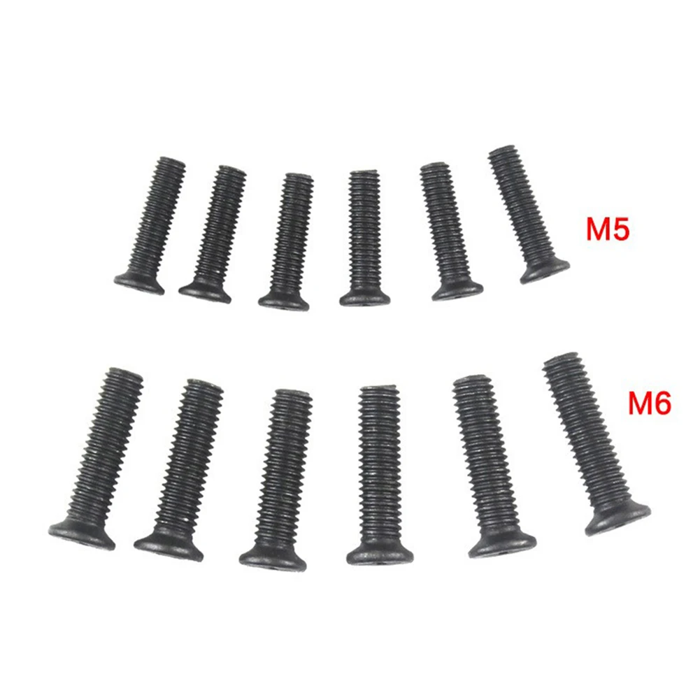 Tornillo de fijación de portabrocas, 1/2 pulgadas, M5/M6 x 25mm, herramientas eléctricas de Metal, adaptador de rosca de vástago, brocas anti-rosca, mano izquierda negra