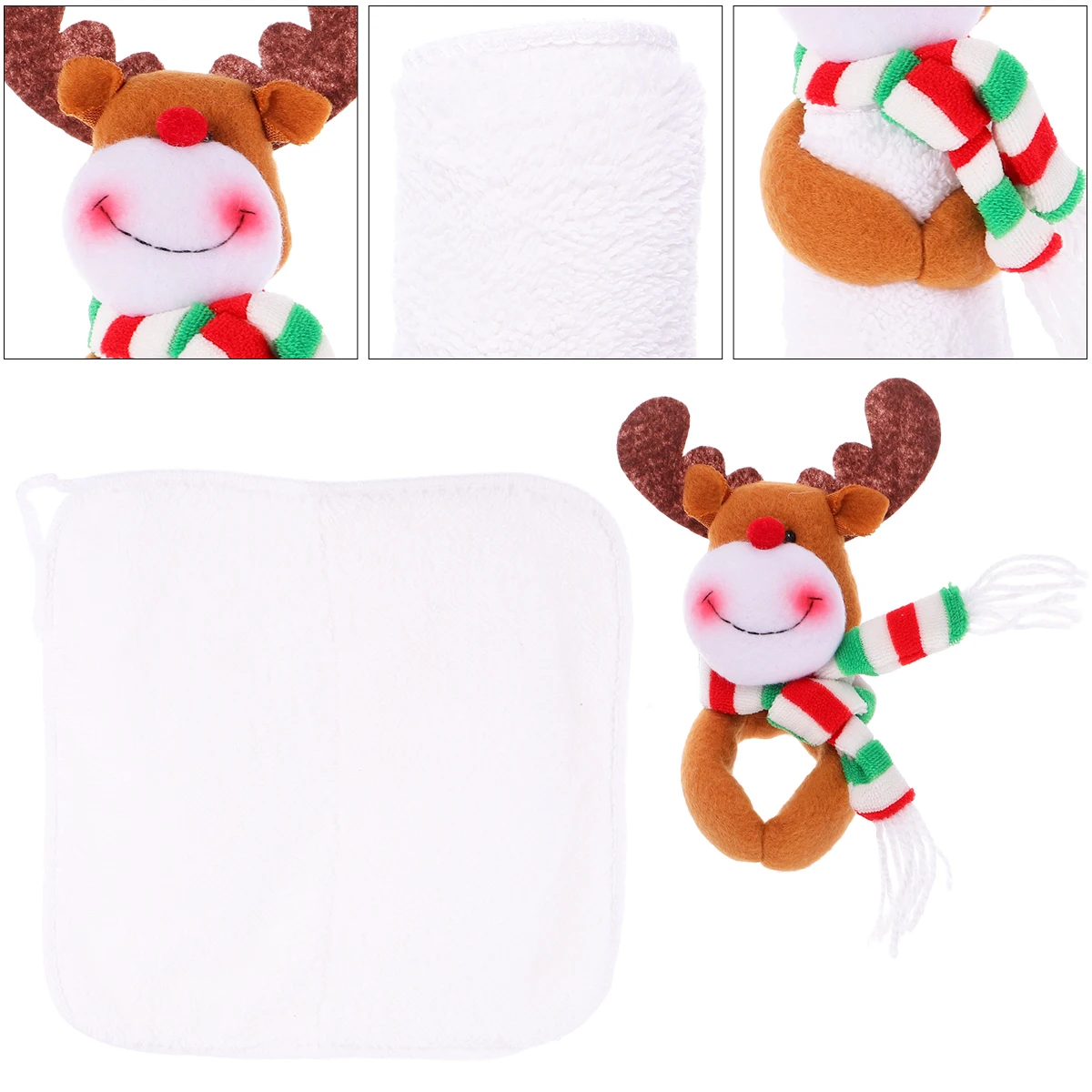 

Christmas Decor Deer Design Hand Gift For Holiday Home Office Party Easy Clean Cloth Towels Xmas Towel Towel Party Favor
