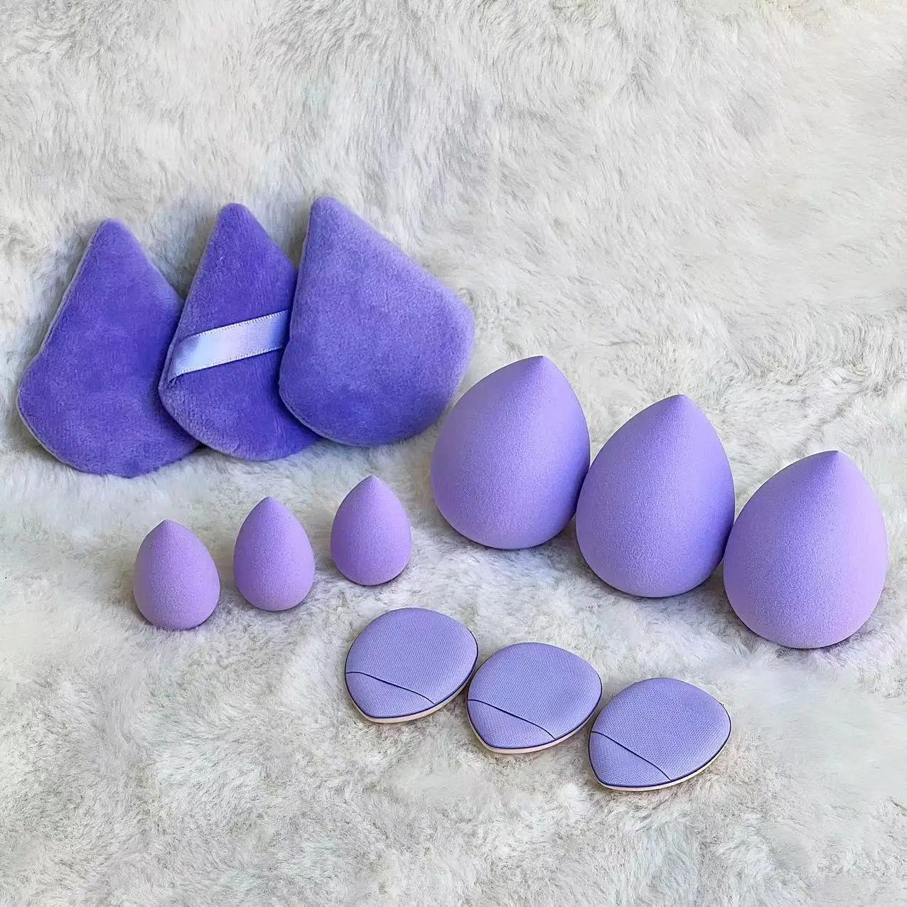 12 Makeup Sponge Set/Dry Use. Wet Use, Loose Powder, Finger, Combination Set