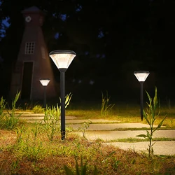 Villa Outdoor Super Bright Solar Garden Lawn Plug-In Light Modern Creative Aluminum Waterproof Park Path Sensing Led Lamp