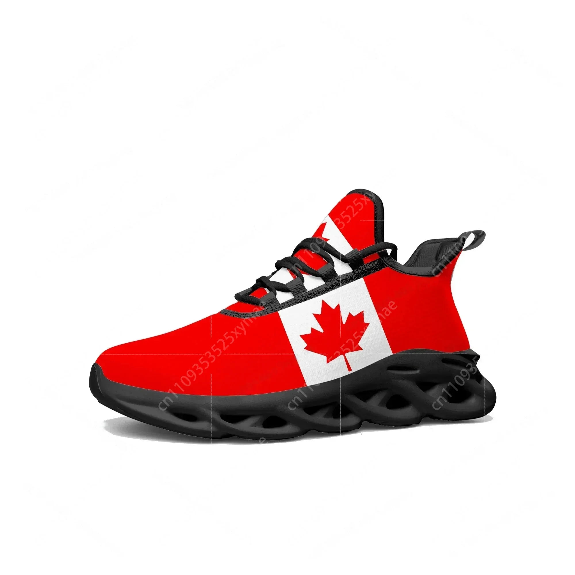 

Canadian Flag Flats Sneakers Mens Womens Canada Sports Running High Quality Sneaker Lace Up Mesh Footwear Tailor-made Shoe Black