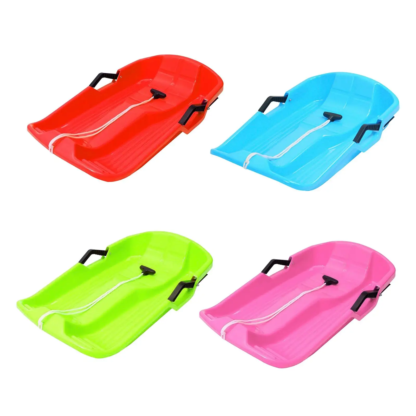 Durable Snow Sled Child Adults Winter Fun Toy Downhill Sled Toboggan Sledge Luge