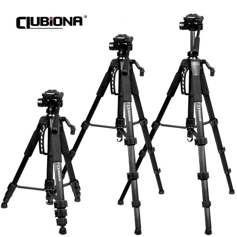 CLUBIONA Universal 1.5m Telescopic Adjustable Aluminum Tripod 5/8,1/4 Threaded Tilt Head Quick Release for Laser Levels Camera