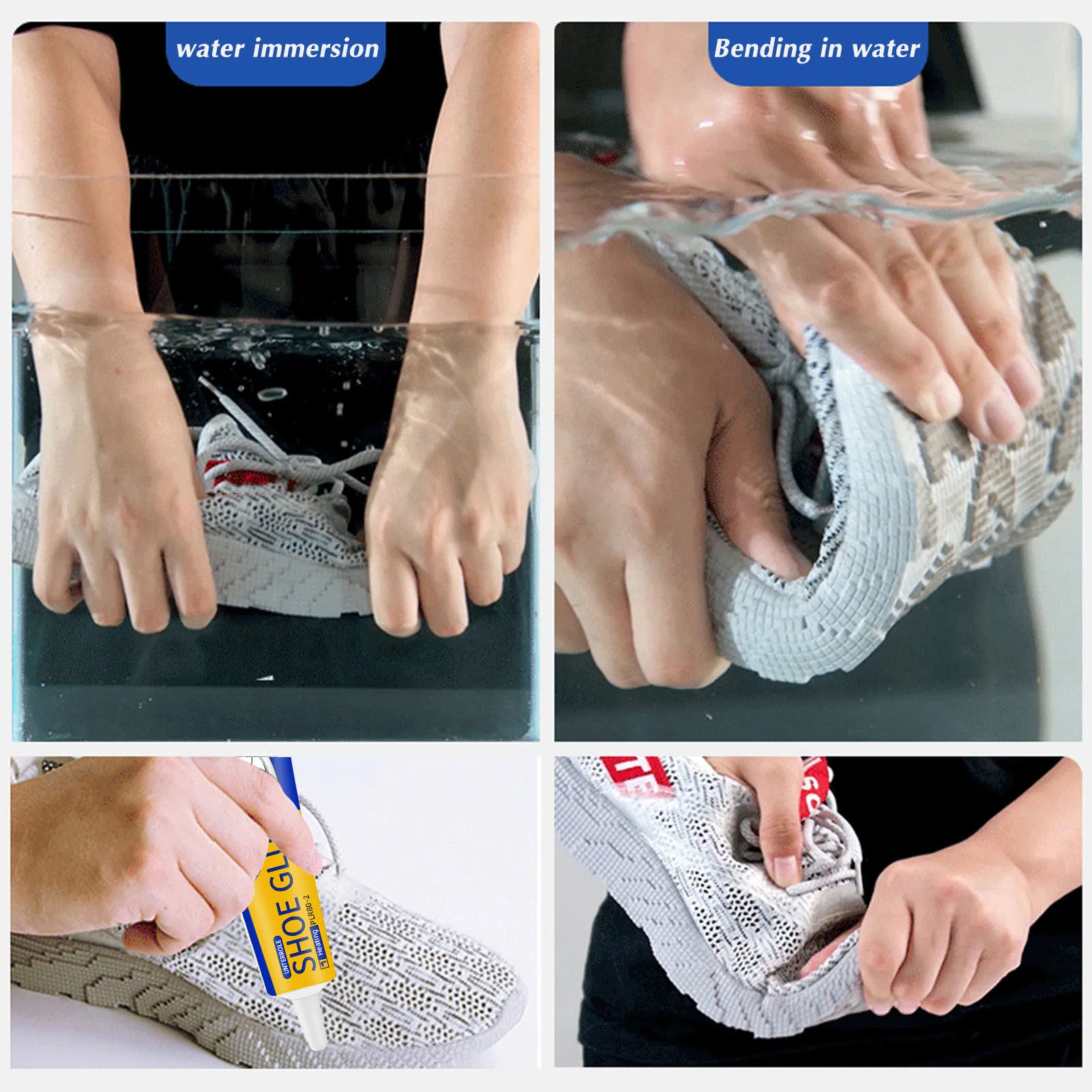 60ml Clear Shoe Repair Adhesive Low Odor Strong Adhesive Soft Resin Shoe Glue for Fixing Worn Shoes or Boots Super stability