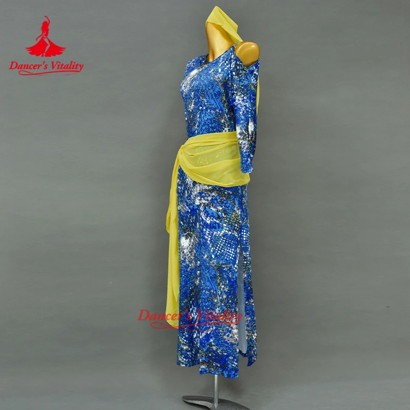 جديد ملابس الرقص الشرقي الكبار الإناث الشابي بلدي صيدي أداء رداء الرقص الشرقي ممارسة زي حيوية الراقصة #3