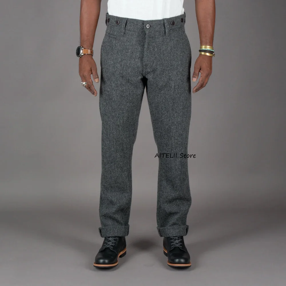 

Мужские брюки из ткани «елочка» Брюки Рабочие брюки Прямые мужские брюки пошив Деловая повседневная классическая одежда