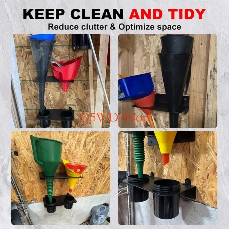 q5wd-ガレージ壁漏斗オーガナイザーキット機能分割設計素早いセットアップのための事前に開けられた穴ワークショップでの使用安全な取り付け