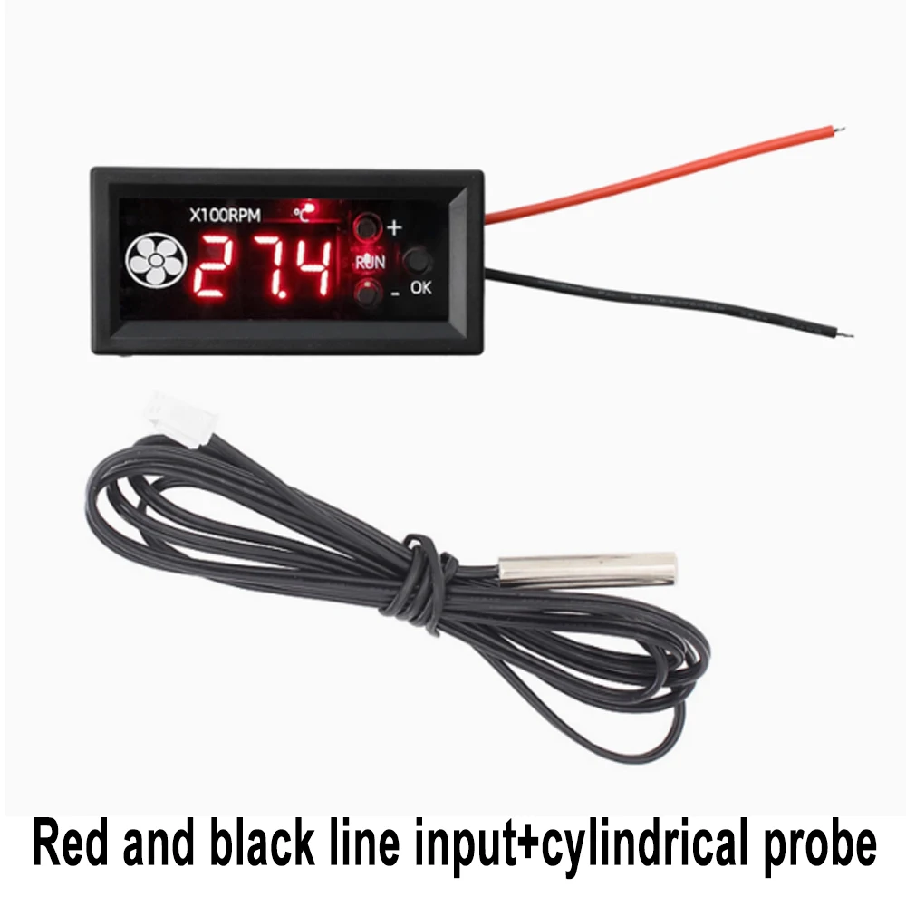 DC12V 3A 4-проводной ШИМ-контроллер температуры вентилятора, модуль регулятора скорости с цифровым дисплеем, низкотемпературное отключение