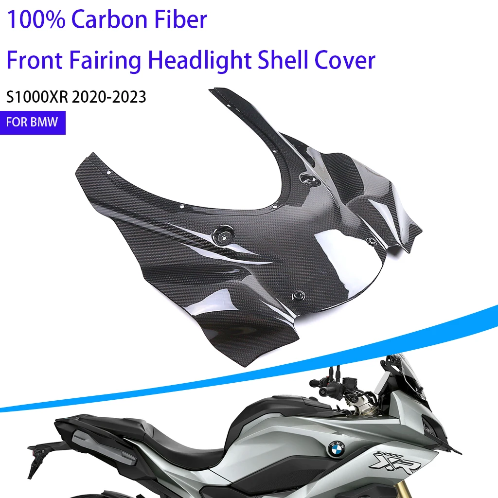 

Motorcycle Fairing Kit 3K Carbon Fiber For BMW S1000XR 2020-2023 Front Fairing Headlight Shell Cover Panel Accessories Protector