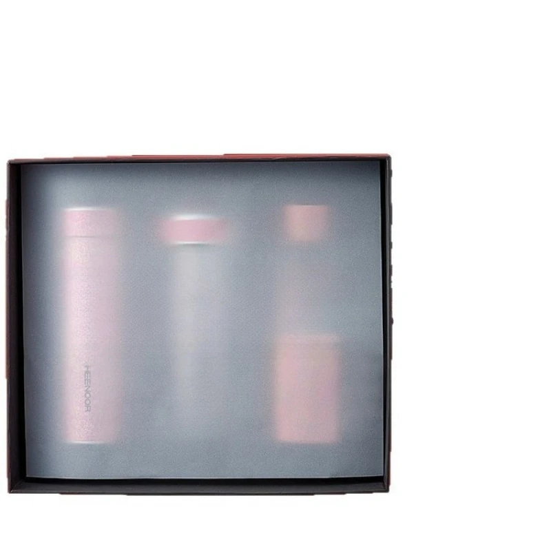 Gift box set contains Sino pure titanium thermos cup antibacterial glass cup tea can tea cup