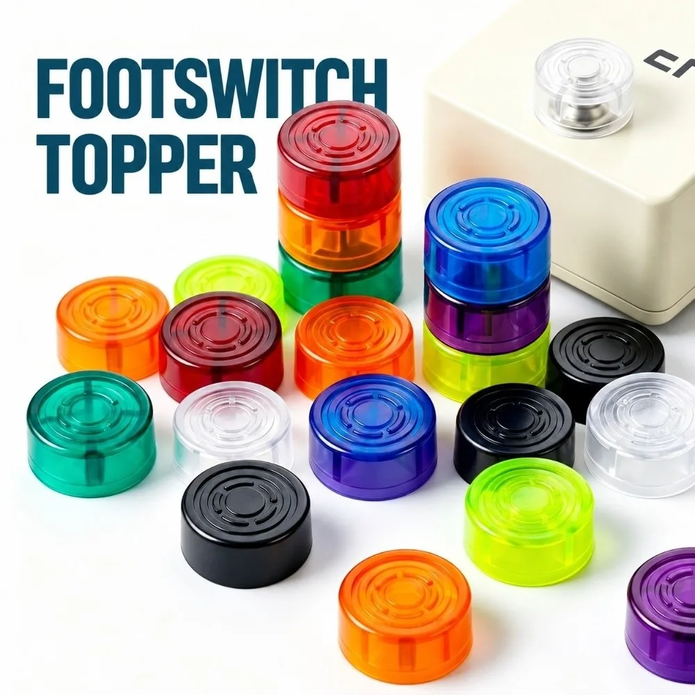 1Pc Plastic Guitar Effects Pedals Cap Transparent Guitar Effects Parts Guitar Pedal Button Caps Multi Color