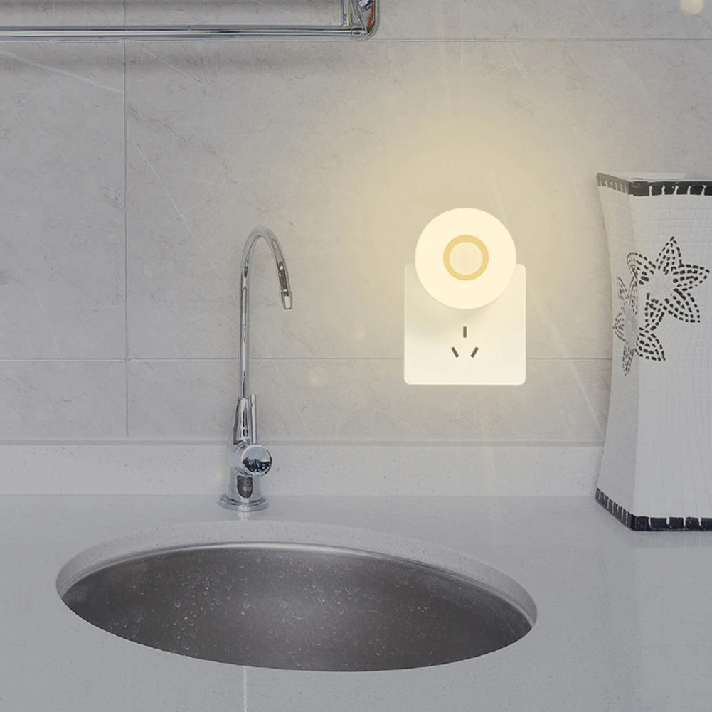 LED Motion Sensor Night Lights Energy Saving Plug In Wall Infrared Sensing Intelligent Night Lamp for Bathroom Bedroom