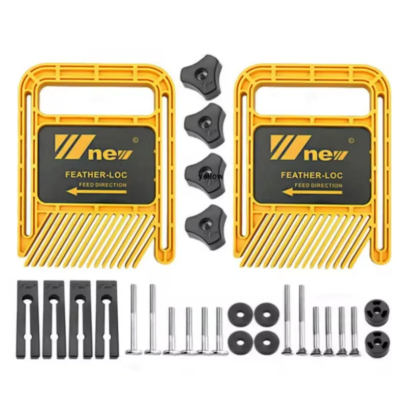 Woodworking Featherboard Pair with Miter Slot for Table Saws and Engraving Tools, Secure Workpiece Guide